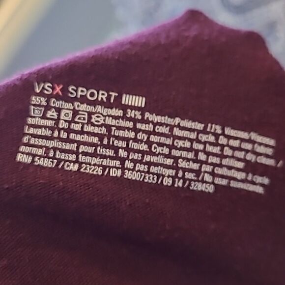 Victoria secret sport VSX womens pink and maroon‎ cotton open back tshirt - Picture 7 of 7